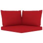 12-tlg. Garten-Lounge-Set mit Kissen Rot 12-tlg. Garten-Lounge-Set mit Kissen Rot