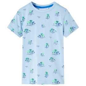 Kinder-T-Shirt Hellblau 140