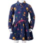 Kinderkleid mit Langen Ärmeln und Kordelzug Marineblau 128 Kinderkleid mit Langen Ärmeln und Kordelzug Marineblau 128