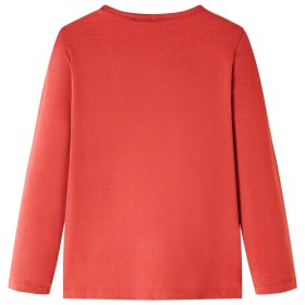 Kinder-Langarmshirt Dunkelrot 104