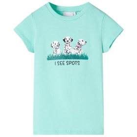 Kinder-T-Shirt Helles Minzgrün 104