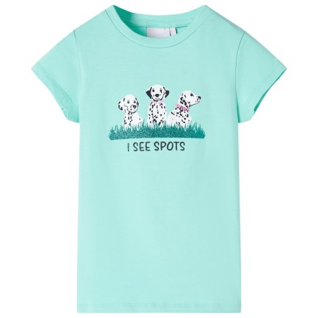 Kinder-T-Shirt Helles Minzgrün 128
