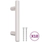vidaXL Möbelgriffe 10 Stk. Silbern 64 mm Edelstahl vidaXL Möbelgriffe 10 Stk. Silbern 64 mm Edelstahl