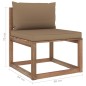 7-tlg. Garten-Lounge-Set aus Paletten mit Kissen Kiefernholz 7-tlg. Garten-Lounge-Set aus Paletten mit Kissen Kiefernholz