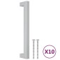 vidaXL Möbelgriffe 10 Stk. Silbern 160 mm Edelstahl vidaXL Möbelgriffe 10 Stk. Silbern 160 mm Edelstahl