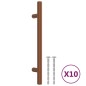 vidaXL Möbelgriffe 10 Stk. Bronzen 128 mm Edelstahl vidaXL Möbelgriffe 10 Stk. Bronzen 128 mm Edelstahl
