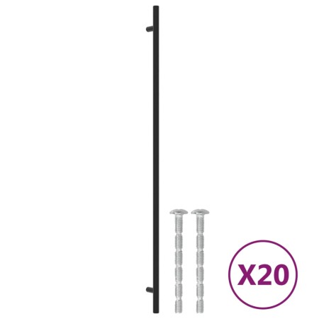 vidaXL Möbelgriffe 20 Stk. Schwarz 480 mm Edelstahl