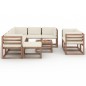 10-tlg. Garten-Lounge-Set mit Kissen Creme 10-tlg. Garten-Lounge-Set mit Kissen Creme