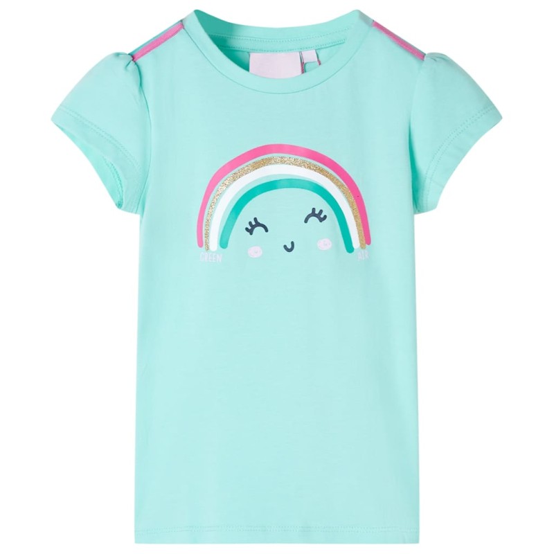 Kinder-T-Shirt Helles Minzgrün 92 Kinder-T-Shirt Helles Minzgrün 92
