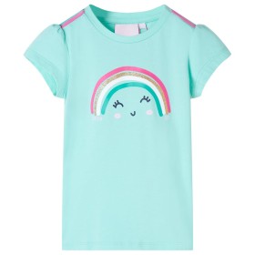 Kinder-T-Shirt Helles Minzgrün 116