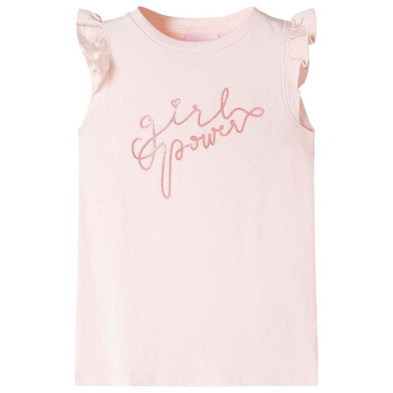 Kinder-T-Shirt mit Rüschenärmeln Zartrosa 140 Kinder-T-Shirt mit Rüschenärmeln Zartrosa 140
