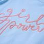 Kinder-T-Shirt mit Rüschenärmeln Hellblau 116 Kinder-T-Shirt mit Rüschenärmeln Hellblau 116