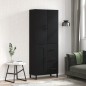 Highboard Schwarz 69,5x34x180 cm Holzwerkstoff Highboard Schwarz 69,5x34x180 cm Holzwerkstoff