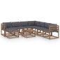 9-tlg. Garten-Lounge-Set mit Kissen Anthrazit 9-tlg. Garten-Lounge-Set mit Kissen Anthrazit
