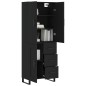Highboard Schwarz 69,5x34x180 cm Holzwerkstoff Highboard Schwarz 69,5x34x180 cm Holzwerkstoff