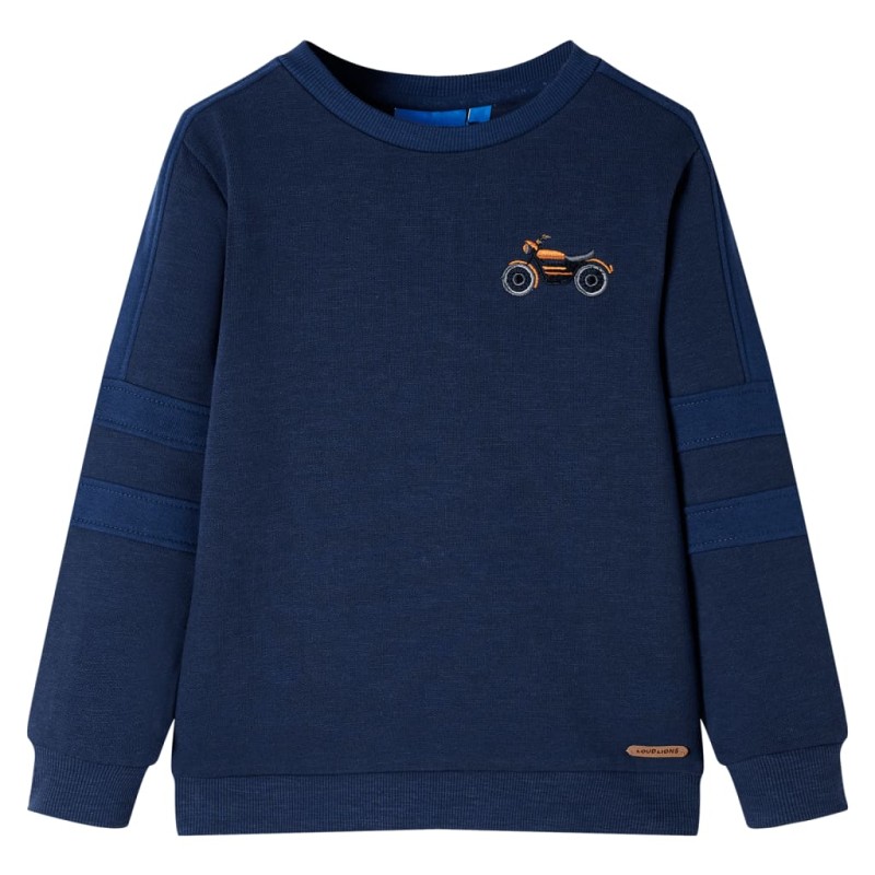 Kinder-Sweatshirt Marineblau Melange 104 Kinder-Sweatshirt Marineblau Melange 104