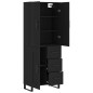 Highboard Schwarz 69,5x34x180 cm Holzwerkstoff Highboard Schwarz 69,5x34x180 cm Holzwerkstoff