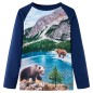 Kinder-Langarmshirt Marineblau 128 Kinder-Langarmshirt Marineblau 128