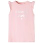 Kinder-T-Shirt mit Rüschenärmeln Hellrosa 104 Kinder-T-Shirt mit Rüschenärmeln Hellrosa 104