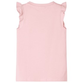 Kinder-T-Shirt mit Rüschenärmeln Hellrosa 104