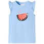 Kinder-T-Shirt mit Rüschenärmeln Hellblau 116 Kinder-T-Shirt mit Rüschenärmeln Hellblau 116