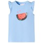 Kinder-T-Shirt mit Rüschenärmeln Hellblau 140 Kinder-T-Shirt mit Rüschenärmeln Hellblau 140