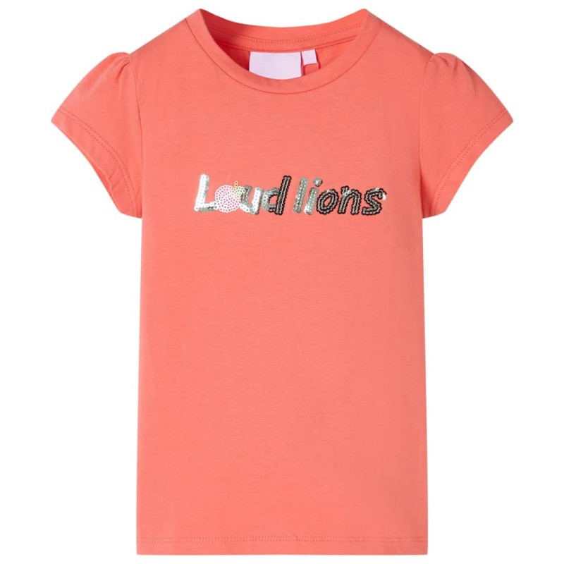 Kinder-T-Shirt mit Flügelärmeln Korallenrosa 92 Kinder-T-Shirt mit Flügelärmeln Korallenrosa 92