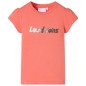Kinder-T-Shirt mit Flügelärmeln Korallenrosa 92 Kinder-T-Shirt mit Flügelärmeln Korallenrosa 92
