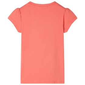 Kinder-T-Shirt mit Flügelärmeln Korallenrosa 92