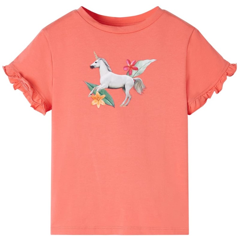 Kinder-Kurzarmshirt Korallenrosa 92 Kinder-Kurzarmshirt Korallenrosa 92