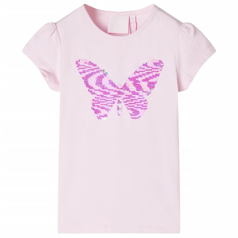 Kinder-T-Shirt mit Flügelärmeln Zartrosa 128 Kinder-T-Shirt mit Flügelärmeln Zartrosa 128