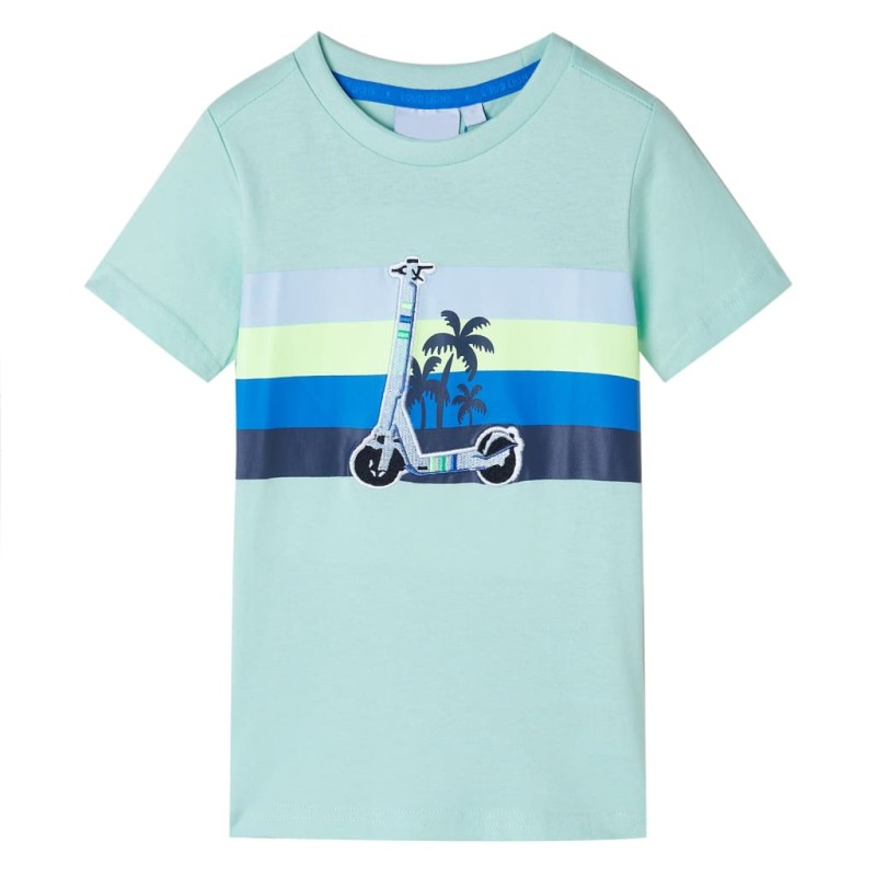 Kinder-T-Shirt Helles Minzgrün 116 Kinder-T-Shirt Helles Minzgrün 116
