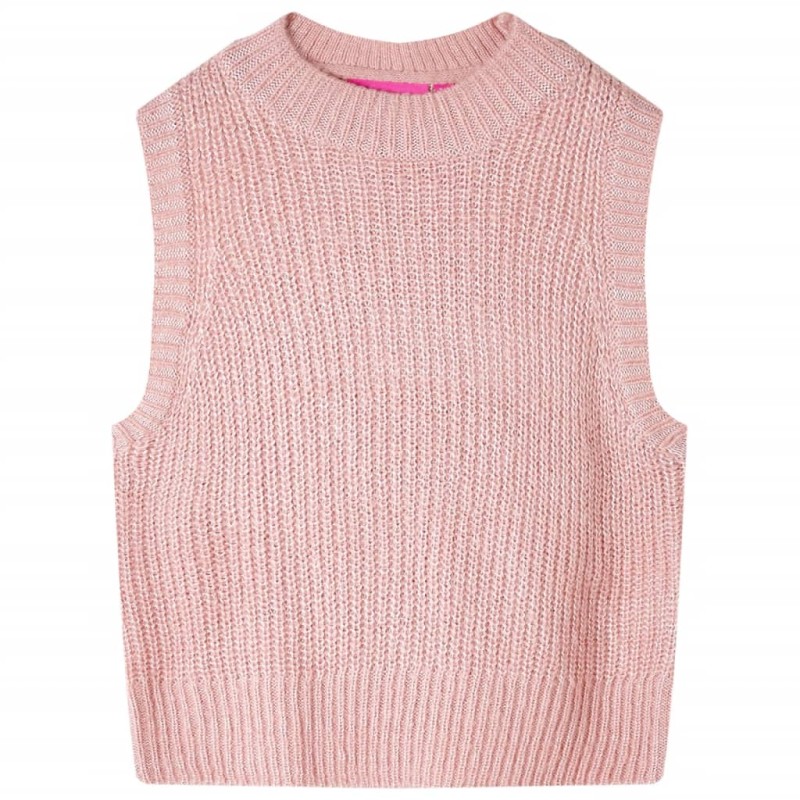 Kinder-Pulloverweste Gestrickt Hellrosa 140 Kinder-Pulloverweste Gestrickt Hellrosa 140