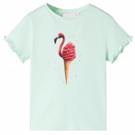 Kinder-T-Shirt Helles Minzgrün 128