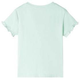 Kinder-T-Shirt Helles Minzgrün 128