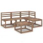 5-tlg. Garten-Lounge-Set Braun Imprägniertes Kiefernholz 5-tlg. Garten-Lounge-Set Braun Imprägniertes Kiefernholz