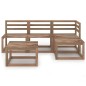 5-tlg. Garten-Lounge-Set Braun Imprägniertes Kiefernholz 5-tlg. Garten-Lounge-Set Braun Imprägniertes Kiefernholz