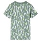 Kinder-T-Shirt Ecru und Dunkles Efeugrün 128 Kinder-T-Shirt Ecru und Dunkles Efeugrün 128