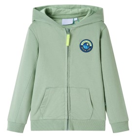 Kinder-Kapuzenpullover mit Reißverschluss Helles Khaki 104