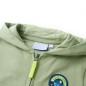 Kinder-Kapuzenpullover mit Reißverschluss Helles Khaki 104 Kinder-Kapuzenpullover mit Reißverschluss Helles Khaki 104