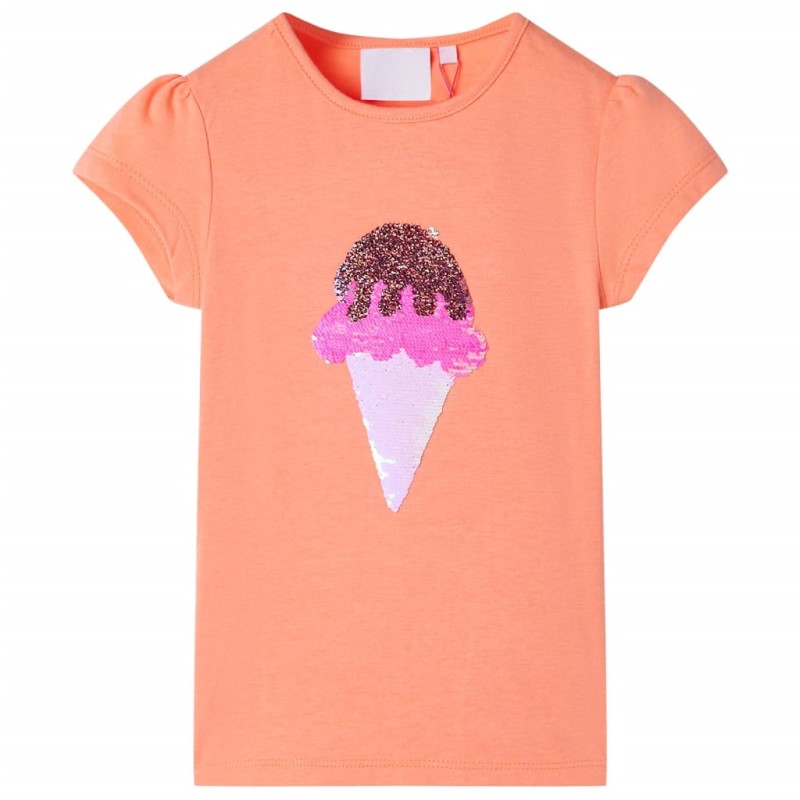 Kinder-T-Shirt Neonorange 128 Kinder-T-Shirt Neonorange 128