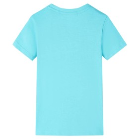 Kinder-T-Shirt Aquablau 116