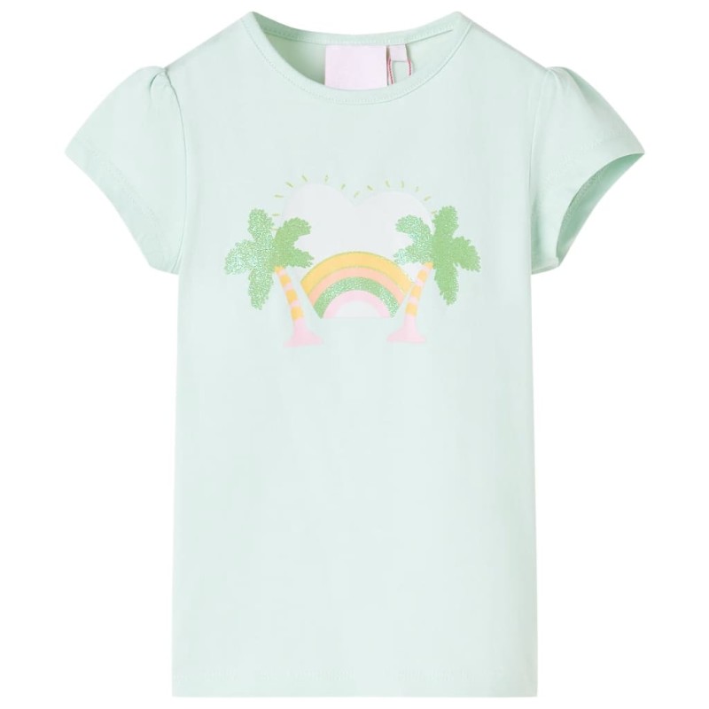 Kinder-T-Shirt Helles Minzgrün 92 Kinder-T-Shirt Helles Minzgrün 92