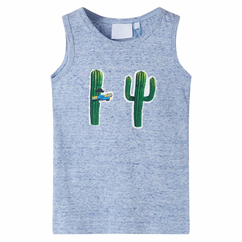 Kinder-Tanktop Blau Melange 116 Kinder-Tanktop Blau Melange 116