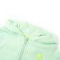 Kinder-Kapuzenpullover mit Reißverschluss Hellgrün 128 Kinder-Kapuzenpullover mit Reißverschluss Hellgrün 128