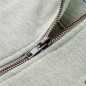 Kinder-Kapuzenpullover mit Reißverschluss Helles Khaki Melange 92 Kinder-Kapuzenpullover mit Reißverschluss Helles Khaki Melange 92