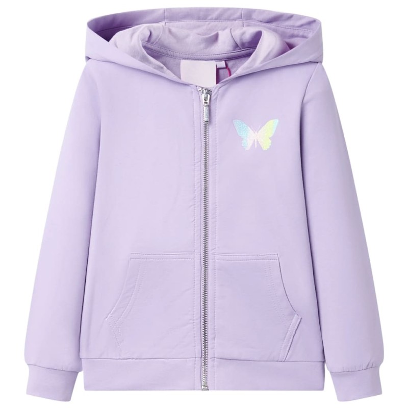 Kinder-Kapuzenpullover Lila 128 Kinder-Kapuzenpullover Lila 128