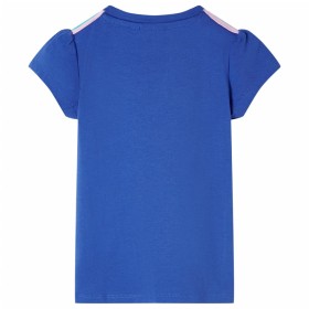 Kinder-T-Shirt Kobaltblau 128