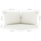 9-tlg. Garten-Lounge-Set mit Kissen Creme 9-tlg. Garten-Lounge-Set mit Kissen Creme
