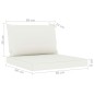 9-tlg. Garten-Lounge-Set mit Kissen Creme 9-tlg. Garten-Lounge-Set mit Kissen Creme
